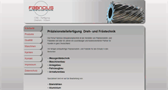 Desktop Screenshot of fabricius-zerspanungstechnik.de