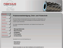 Tablet Screenshot of fabricius-zerspanungstechnik.de